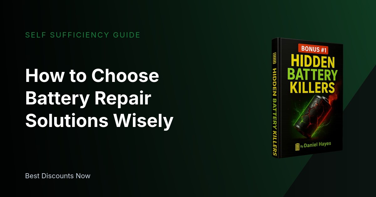 How to Choose Battery Repair Solutions Wisely