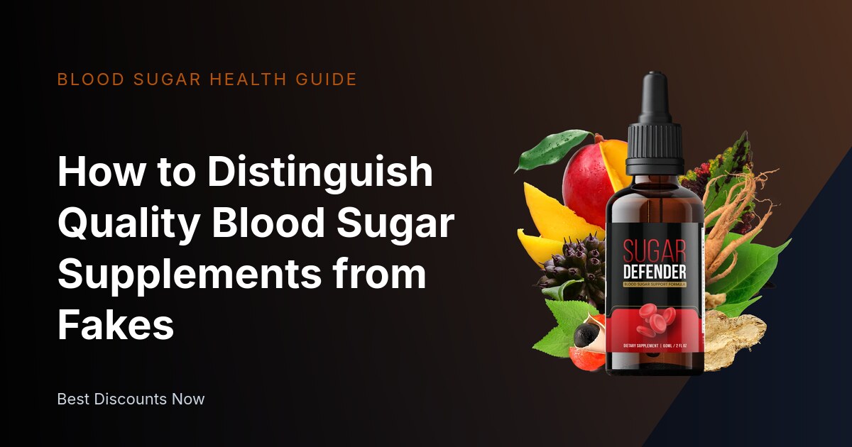 How to Distinguish Quality Blood Sugar Supplements from Fakes