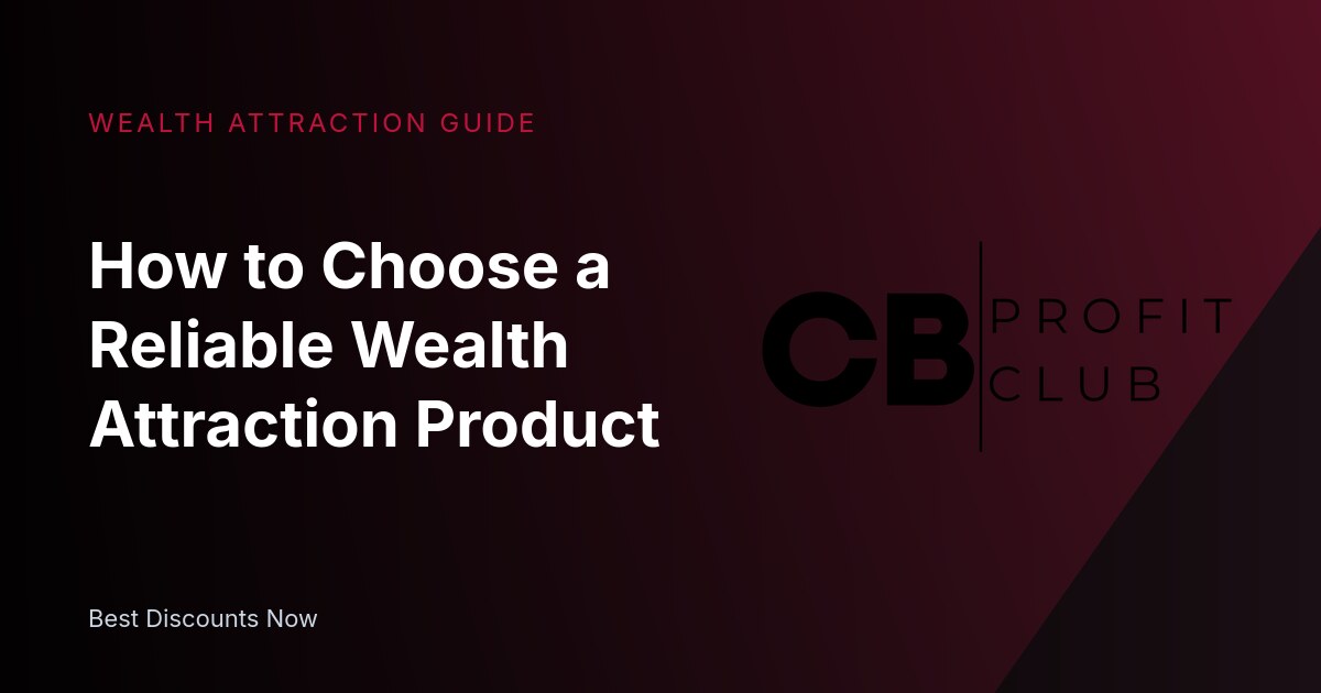 How to Choose a Reliable Wealth Attraction Product