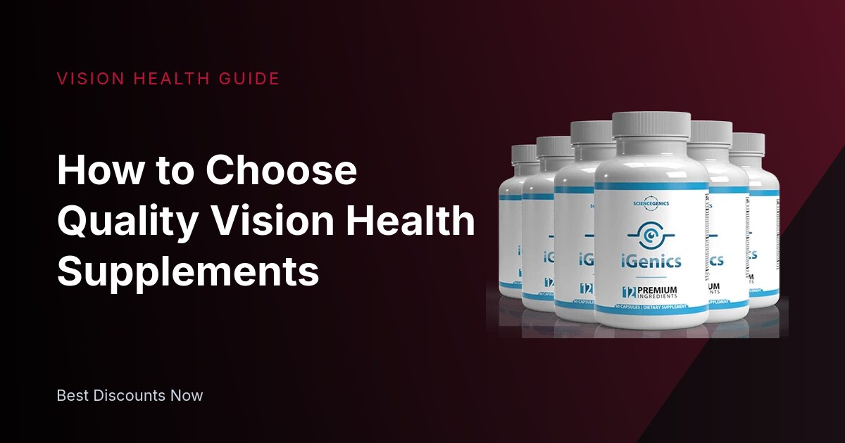 How to Choose Quality Vision Health Supplements