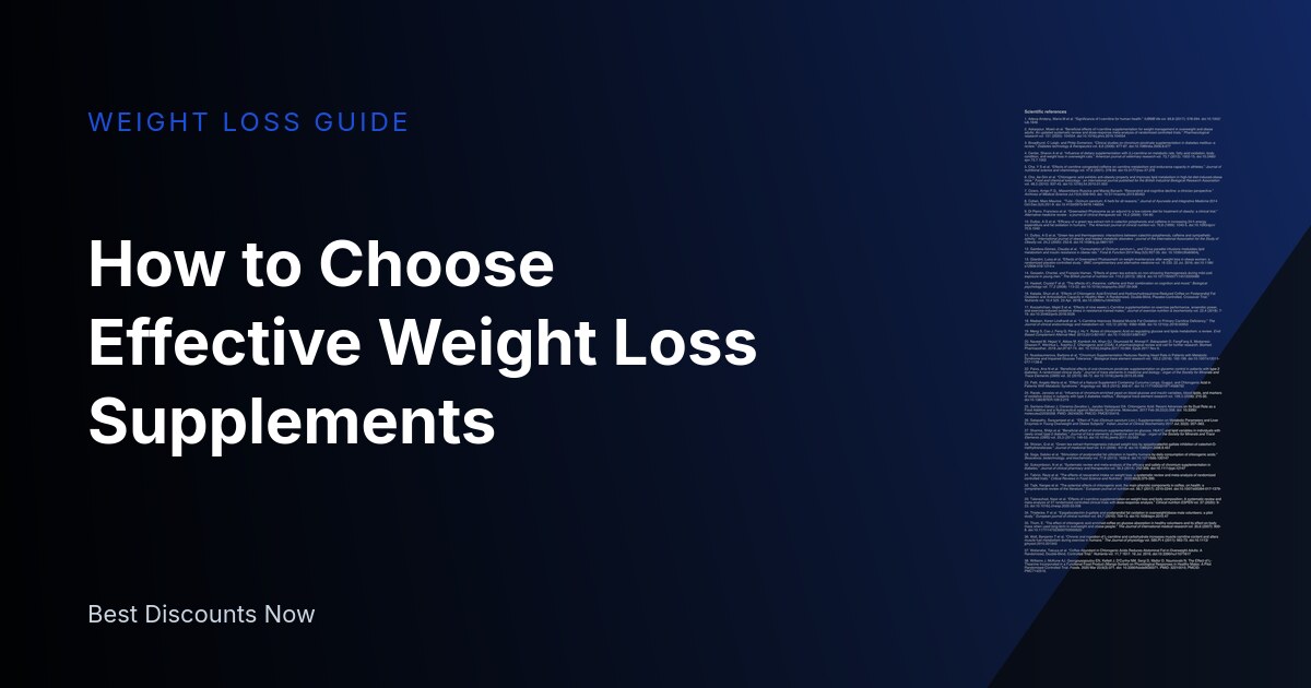 Essential Guide to Choosing Effective Weight Loss Products