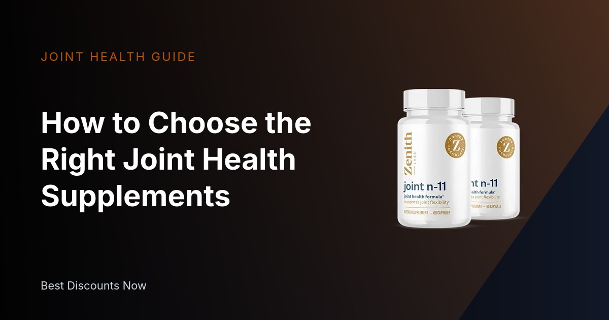 How to Choose the Right Joint Health Supplements