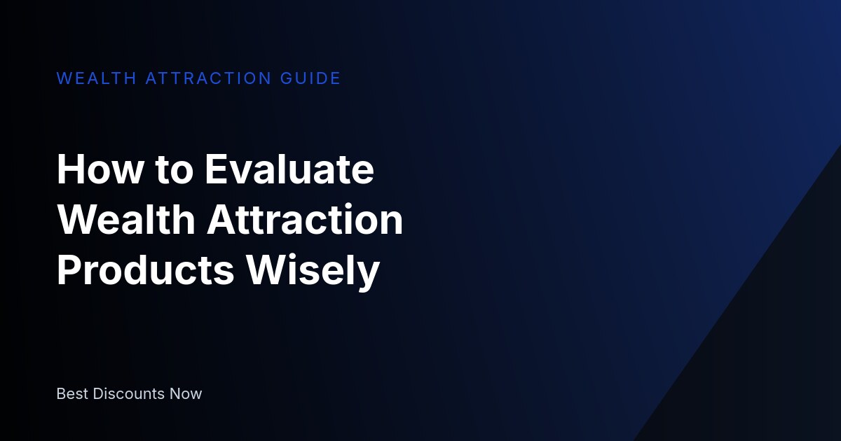 How to Evaluate Wealth Attraction Products Wisely