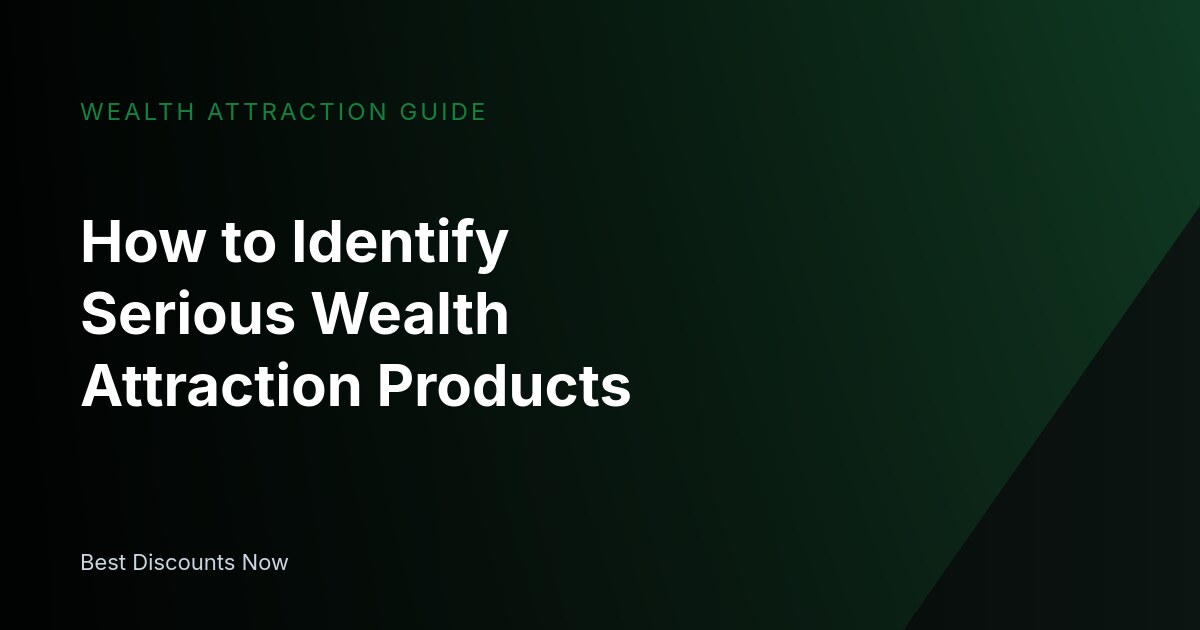 Identifying Quality Wealth Attraction Products: A Buyer's Guide