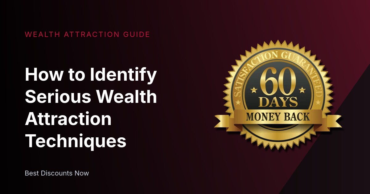 How to Identify Serious Wealth Attraction Techniques