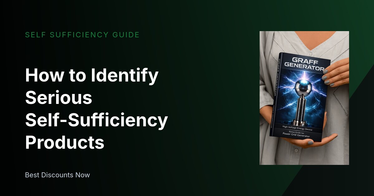 How to Identify Serious Self-Sufficiency Products