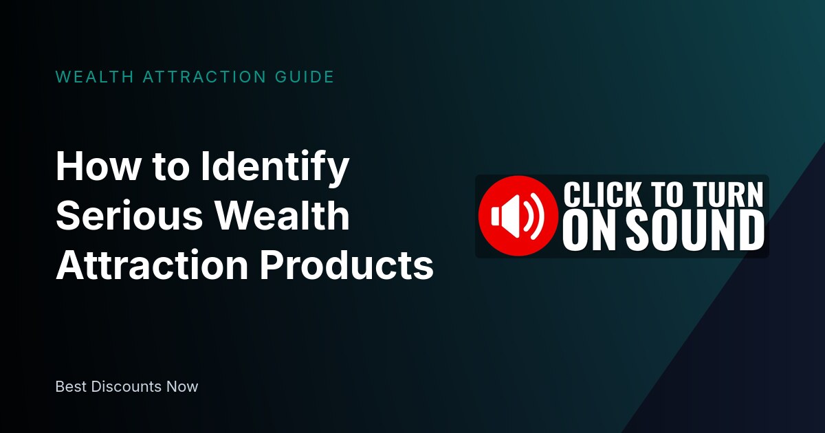 How to Identify Serious Wealth Attraction Products