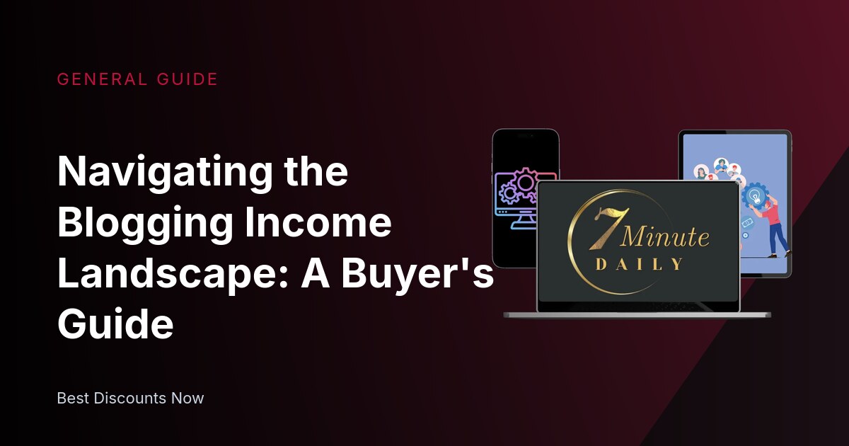 Navigating the Blogging Income Landscape: A Buyer's Guide