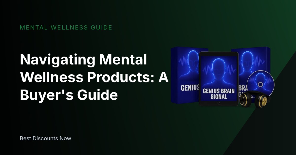 Navigating Mental Wellness Products: A Buyer's Guide