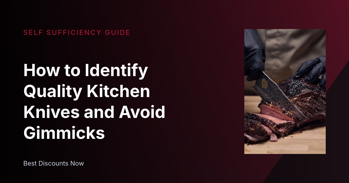 How to Identify Quality Kitchen Knives and Avoid Gimmicks