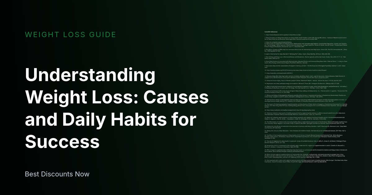 Understanding Weight Loss: Causes, Habits, and Professional Help