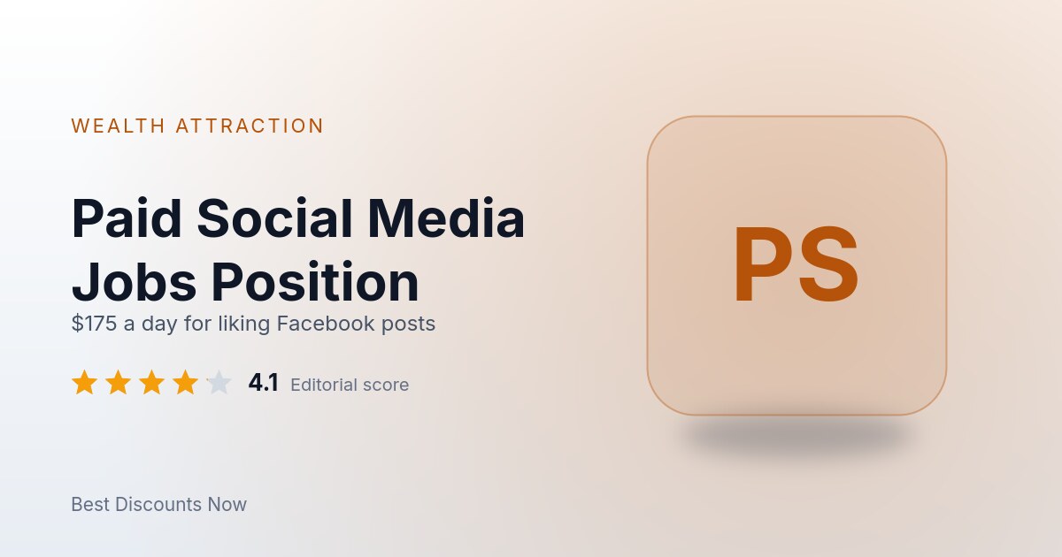 Paid Social Media Jobs Position