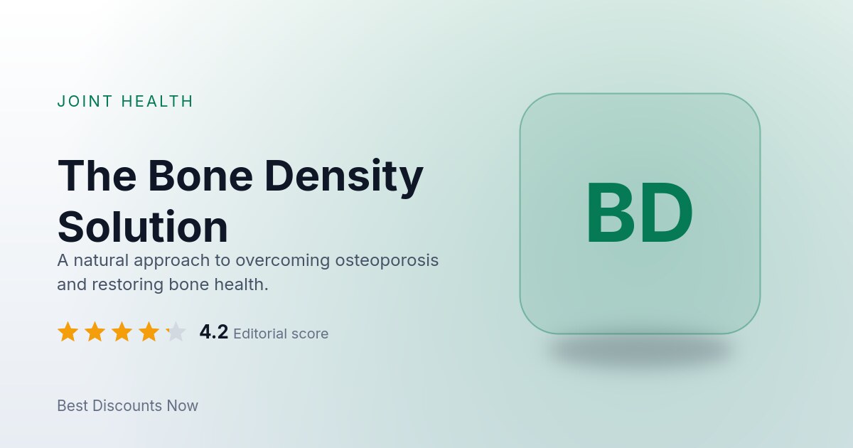 The Bone Density Solution